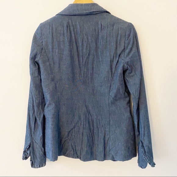 Adrienne Vittadini WFH Jean cotton ruffle blazer - Picture 2 of 8
